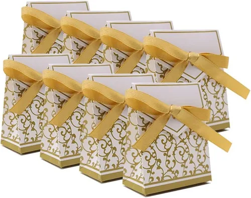 Miniatura 7 de KUPOO 50 cajas pequeñas de regalo de mariposa amarilla, caja de dulces para baby shower, cajas de regalo de mariposa pequeñas, regalos de fiesta