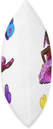 Miniatura 2 de Afro ArtOnMyTee Princess African American Ballerina Melanin Girls Love Dance Ballet Throw Pillow, 16x16, Multicolor