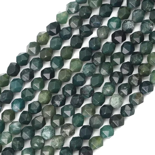 Miniatura 10 de BEADIA Cuentas redondas de facetas de piedra natural de amazonita de 6 mm para hacer joyas, tira de 36 cm