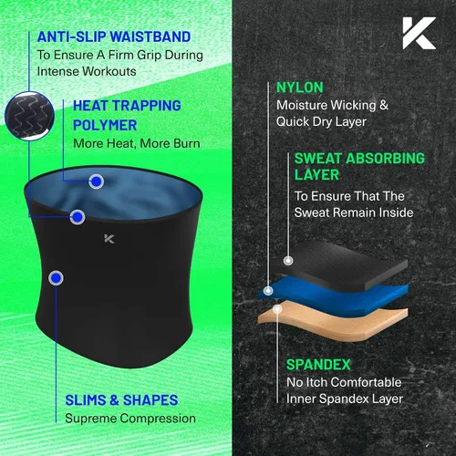 Miniatura 5 de Kewlioo Cincher de tóner de cintura que atrapa el calor para mujer, entrenador corporal para sudar, moldeador térmico sin neopreno