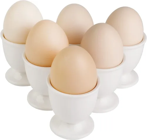 Miniatura 9 de Juego de decoración de galletas de huevo para quitar cáscaras de huevos duros y suaves, incluye 1 cortador de huevos, 4 tazas de huevos de cerámica