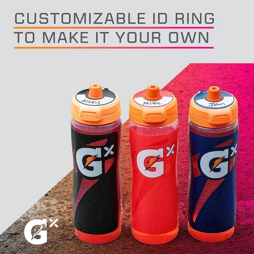Miniatura 5 de Gatorade Gx NFL - Botellas antideslizantes para apretar, 30 onzas líquidas, sistema de hidratación Gx