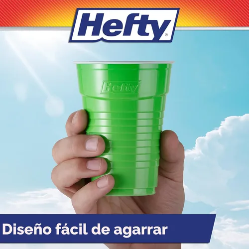 Miniatura 5 de Vasos de Plástico Desechables Hefty Party On, Surtidos, 16 Onzas, 100