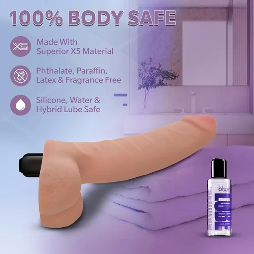 Miniatura 6 de Consolador vibrador Blush de 5.5 pulgadas para principiantes, 10 funciones vibratorias para estimulación intensa, estimulación del punto G, polla