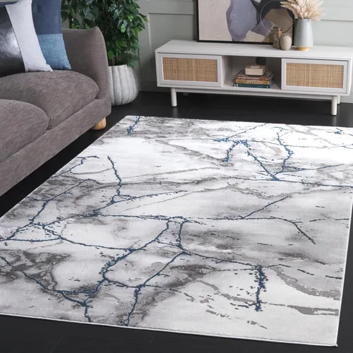 Miniatura 21 de SAFAVIEH Craft Collection Alfombra de Acento - 2' x 3', Gris y Azul, Diseño Contemporáneo, Resistente a las Manchas, Ideal para Áreas de Alto