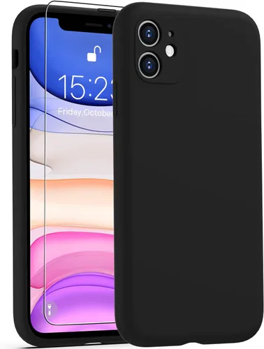 Miniatura 19 de DEENAKIN Funda de silicona compatible con iPhone 12 con protector de pantalla, mejora la protección de la cámara, funda protectora suave y flexible