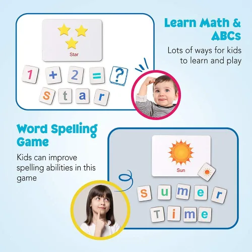 Miniatura 4 de Coogam Letras magnéticas, números, alfabeto, imanes para nevera, ABC 123, juego de juguetes educativos, aprendizaje preescolar, ortografía conteo