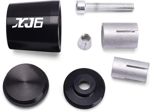 Miniatura 3 de 7/8" 22mm Motorcycle Handlebar EndsPlug Slider Handlebar End Grips Cap for Yamaha XJ6 XJ6N Diversion 2017 2018 2019 2020 2021 (Color : Black)