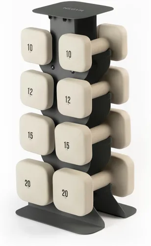 Miniatura 58 de WeGym SafeGrip Square Dumbbells with Anti Slip Handles, Aesthetic Free Weights for Home Workouts, Stable Design Prevents Rolling during Floor