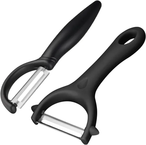 Miniatura 8 de AUAUY Juego de 2 peladores de patatas, juego de pelador giratorio de verduras en forma de Y e I, pelador de frutas para cocina, pelador de agarre