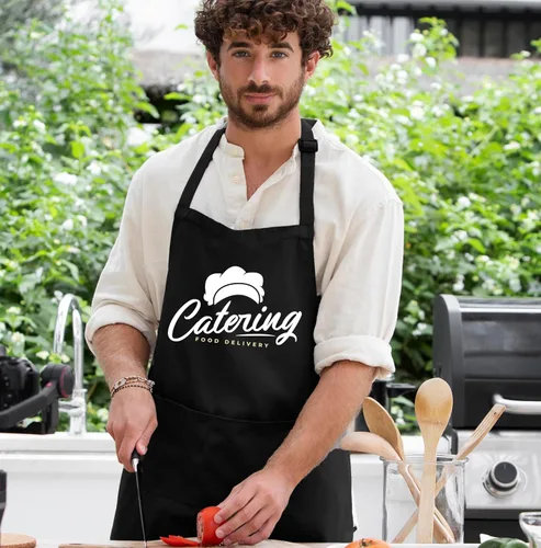 Miniatura 4 de Delantal con Logotipo Personalizado, Nombre Personalizado, Delantales con Foto para Hombres y Mujeres, Babero de Chef Ajustable Impermeable con 2
