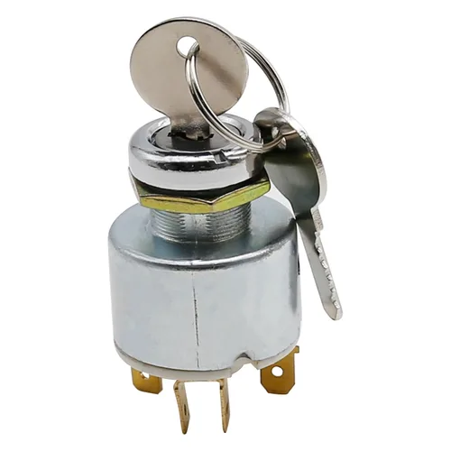 Miniatura 2 de 31973K4183 Interruptor de arranque de llave de encendido impermeable con 3 posiciones, 5 terminales, 2 llaves, adecuado para automóviles