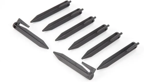 Miniatura 4 de (100 piezas) Kit de estaca de césped de 3.3 pulgadas, inserción en el suelo para fijar la línea marginal, red de césped de jardín, tienda