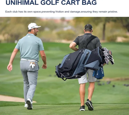 Miniatura 8 de UNIHIMAL Bolsa de carrito de golf de 14 vías con divisor organizador y cubierta para lluvia