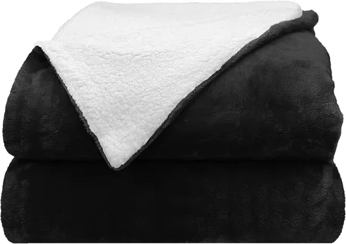 Miniatura 8 de Comfort Lab Manta reversible de franela Sherpa – Elegante manta mullida para sofá y decoración del hogar – Anti frisado no se desprende, acogedora