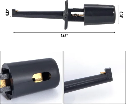 Miniatura 2 de Alwonder Alicates Hackle para atar moscas, 10 unidades, 8 colores, alicates de gancho de mosca, ganchos de punta larga de plástico, herramienta