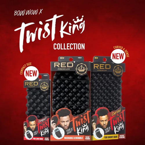 Miniatura 7 de Red by Kiss Bow Wow X Twist King Luxury Twist Styler Cepillo lavable y duradero para rizar el cabello afro (Mini)