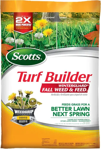 Miniatura 13 de Scotts Turf Builder WinterGuard Fall Weed & Feed3, Herbicida Plus Fertilizante de Otoño, 4,000 pies cuadrados, 11.43 libras. Weed Killer Plus