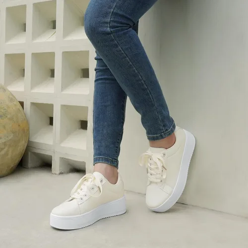 Miniatura 2 de JABASIC Zapatos deportivos de moda para mujer, con cordones, elegantes y cómodos para caminar