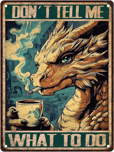 Miniatura 13 de Cartel de café con texto en inglés «Because Murder Is Wrong», póster metálico de 16 x 12 pulgadas CAFÉ CAT 3