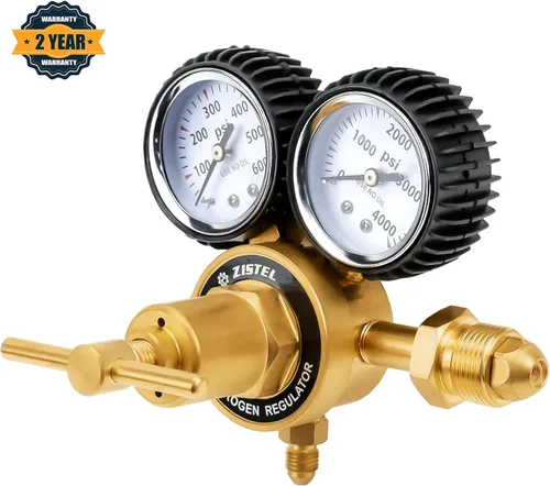Miniatura 2 de Regulador de nitrógeno 0-600PSI Presión de entrega CGA580 Conexión de entrada y conexión de salida de llamarada macho de 1/4 ", regulador del tanque