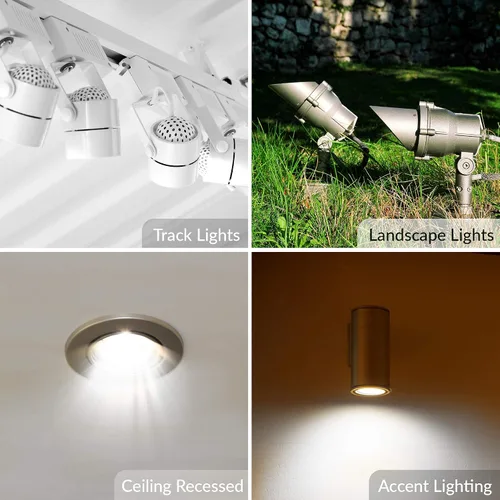 Miniatura 4 de Simba Lighting Bombilla LED MR16 de 3.5 W 12 V (paquete de 6) de repuesto de foco halógeno de 20 W para paisaje, acento, luces de pista, lámparas