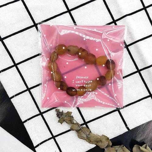 Miniatura 7 de 100 bolsas adhesivas rosas para golosinas, pequeñas bolsas de celofán para dulces, panadería, fiestas y recuerdos de boda (3.94 x 3.94 pulgadas)