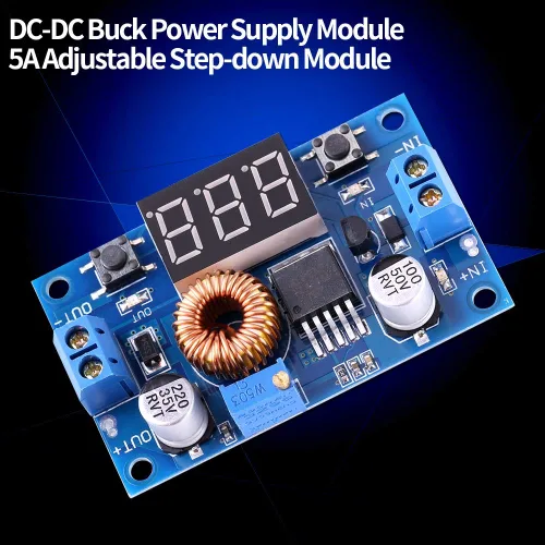 Miniatura 4 de Módulo de alimentación ajustable Convertidor DC-DC 5A 4.0V ~ 38V a 1.25V ~ 36V Regulador de voltaje para convertidor de controlador LED de alta