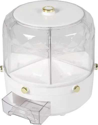 Dispensador de almacenamiento de granos, dispensador de alimentos secos giratorio de 360°, dispensador de almacenamiento de cereales, contenedor de