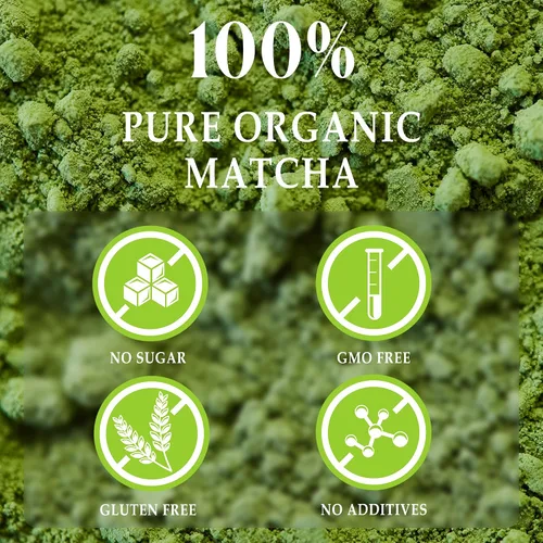 Miniatura 5 de ETANATURE Polvo orgánico de matcha de grado ceremonial, polvo de té verde matcha japonés de primera calidad, certificado USDA y JAS, primera cosecha