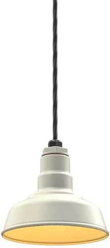 Miniatura 50 de Steel Lighting Co. Inglewood - Lámpara de granero Lámpara montada en el techo Cúpula redonda de 8 pulgadas vástago inclinado de 12 pulgadas