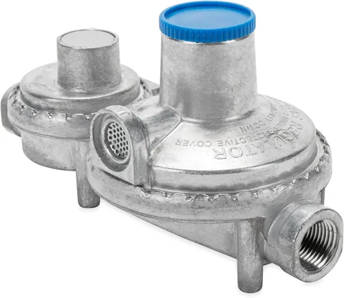 Miniatura 3 de Camco Regulador de Propano Horizontal de Dos Etapas - Compatible con Tanques de Propano de 20 lb o 30 lb con Roscas ACME - Entrada NPT Hembra de 1/4
