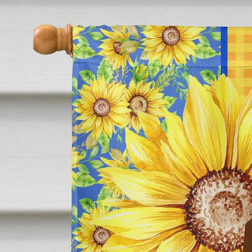 Miniatura 3 de Caroline's Treasures WDK5331CHF - Bandera de verano con diseño de girasoles rojos y blancos, manga grande, para porche, para colgar en la pared