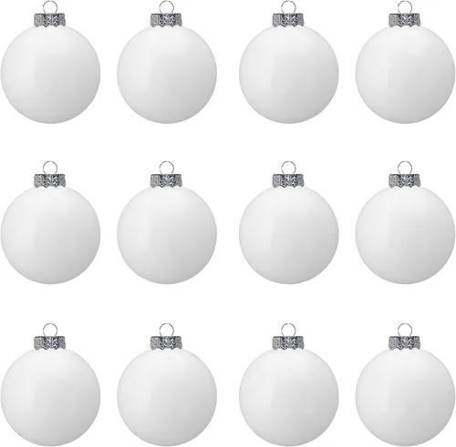 Miniatura 9 de Paquete de 12 adornos de bola de Navidad marrón café mate – Adornos en blanco para manualidades, personaliza y decora con pintura, purpurina