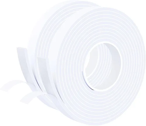 Miniatura 8 de Cinta de sellado de espuma EVA, 1 pulgada de ancho x 1/4 pulgada de grosor, cinta adhesiva para puertas y ventanas, bloqueador de corrientes