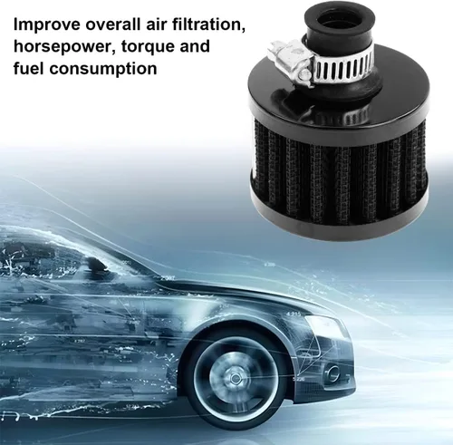 Miniatura 3 de BESULEN Filtro de admisión de aire y respiradero, filtro de aire frío universal de 0.47 pulgadas, filtro de admisión de aire de ventilación turbo
