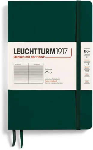 Miniatura 37 de LEUCHTTURM1917 - Cuaderno de tapa blanda de tapa blanda B6+ - 123 páginas numeradas para escribir y escribir en diario (Doted, Sage)