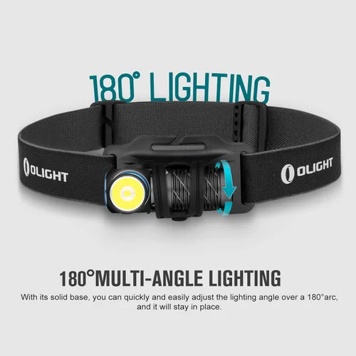 Miniatura 7 de OLIGHT Perun 2 Mini linterna frontal LED de 1100 lúmenes, linterna frontal recargable con opción de luz roja, ideal para trabajar, senderismo, Negro