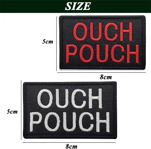 Miniatura 3 de 2PCS Parches Ouch Pouch, Parche de Velcro Insignia Totalmente Bordada para Chaleco Arnés de Perro y Gorras, Bolsas, Chalecos, Chaquetas, Mochilas