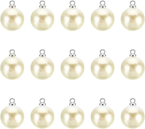 Miniatura 16 de PATIKIL 150 cuentas de perlas de perlas de imitación de perlas colgantes de bricolaje para hacer joyas, pulseras, aretes, collar