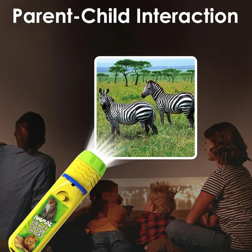 Miniatura 3 de Pup Go Linterna proyector de animales para niños a partir de 3 años, 3 discos 24 imágenes, juguetes de animales de safari para niños y niñas