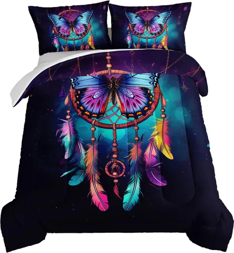 Miniatura 34 de HOSIMA Juego de edredón individual de Axolotl, ropa de cama linda con animales, decoración de habitación para niñas adolescentes, té de leche