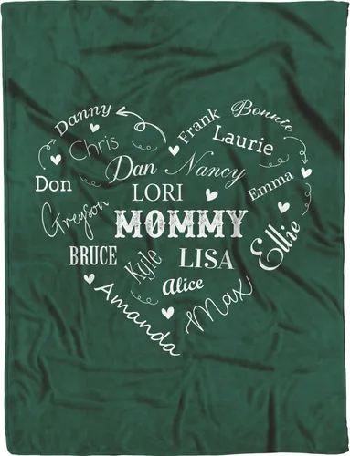 Miniatura 16 de Mantas personalizadas con el nombre, para bebés, niños y adultos, mamá, abuela, abuelo. Manta personalizada con tus nombres. Manta personalizada
