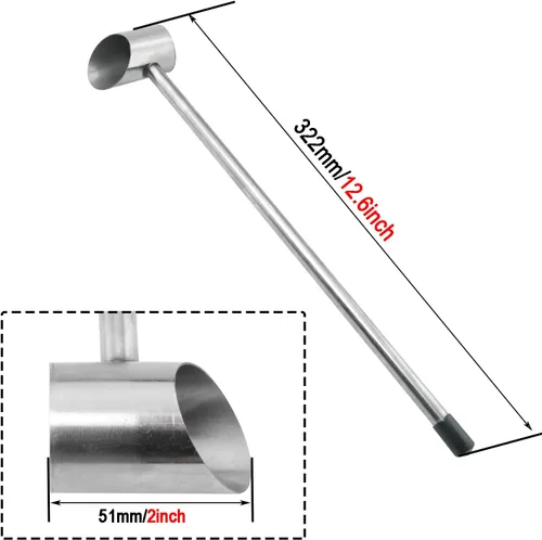 Miniatura 2 de Modelos de gran calibre de plata de acero inoxidable cuchara de azúcar para algodón de azúcar de mango largo cuchara de azúcar de algodón de azúcar