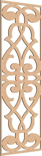 Miniatura 87 de 9 3/8"W x 24 3/8"H x 1/4"T Bellaire Decorativos Paneles de pared de madera calado, abedul