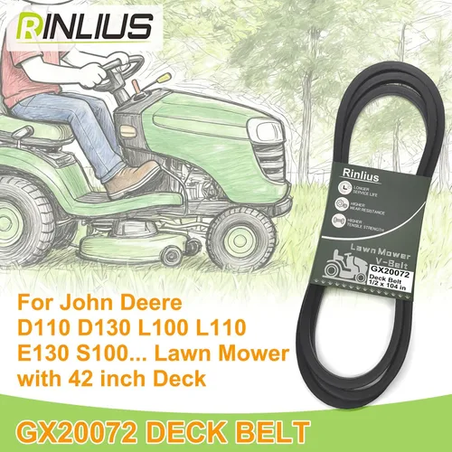 Miniatura 2 de Cinturón de cubierta de cortacésped GX20072 para John Deere LA105 LA115 L110 D110 L100 L130 L1742 D100 D120 D130 GY20570 42 pulgadas