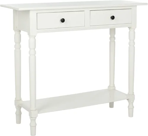 Miniatura 11 de SAFAVIEH Home Collection - Mesa consola de cereza oscura de romero con cajones y estante, consola de almacenamiento clásica contemporánea, diseño