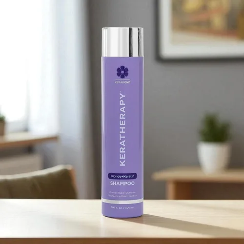 Miniatura 4 de KERATHERAPY Champú tonificante violeta totalmente rubio con infusión de queratina, 10.1 onzas líquidas, 10.1 fl oz, champú violeta para cabello