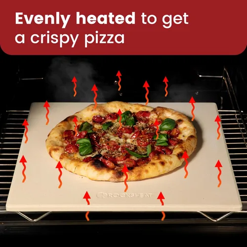 Miniatura 3 de Piedra cuadrada para hornear pizza de cordierita de 13.2 x 13.2 x 0.6 pulgadas, perfectamente compatible con horno de pizza Ooni Karu 12
