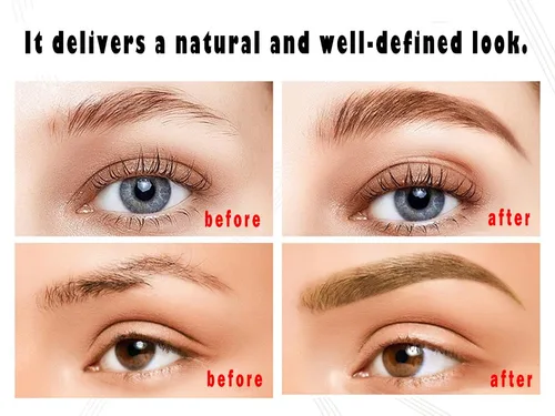 Miniatura 5 de Bolígrafo de cejas de 5 colores, microrelleno líquido natural para cejas, maquillaje para cejas (#1 marrón)